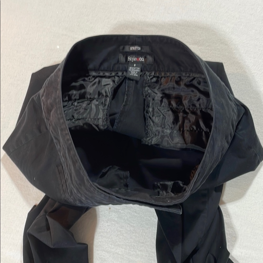 Style & Co Black Cropped Pants Stretchy EUC Capris size 8 - Picture 12 of 12